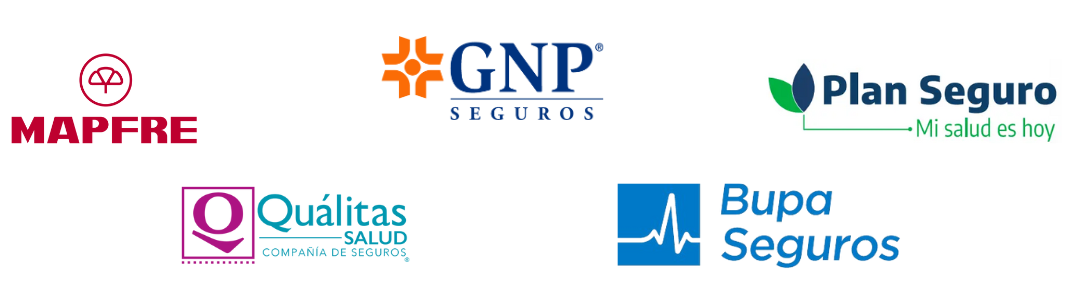 Logos de Aseguradoras Aliadas como GNP, Seguros Monterrey y Bupa. Alt: Comparación de seguros de gastos médicos en AsegurArte.